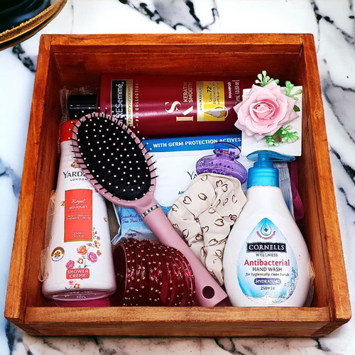 Luxury Wooden Box With Beauty Products Combo Gift Hamper