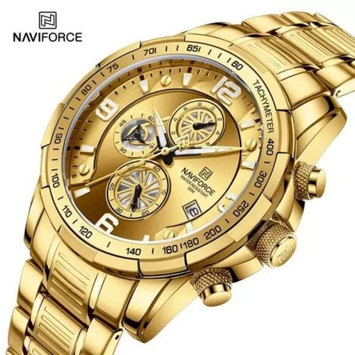 NaviForce NF8020 â€“ Golden Luxurious Watch For Men