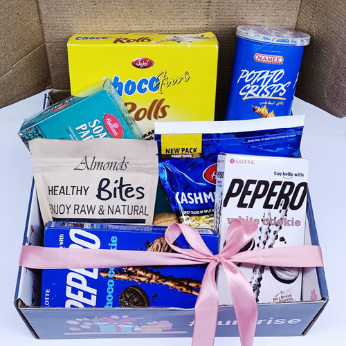 Snacks Hamper With Dry Nuts In A Special box