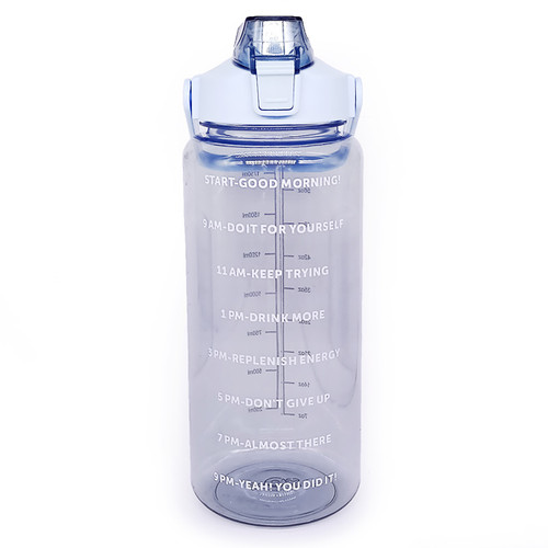 Summer Water Bottle with Straw & Time Scale- 2Ltr