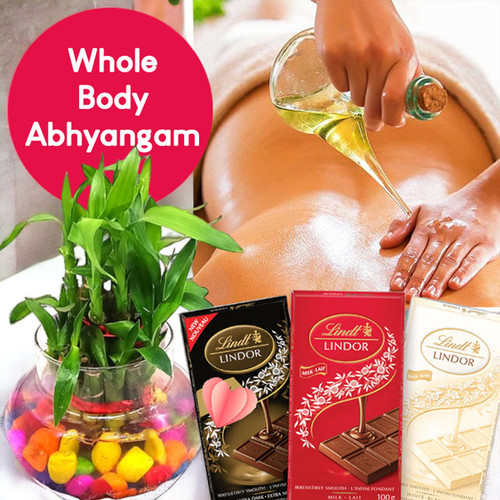 Kundalini Relaxation Massage Combo with Chocolates & Lucky Bamboo Kundalini Relaxation Massage Combo with Chocolates & Lucky Bamboo
