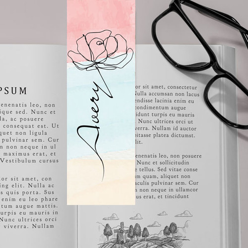 Personalised Name Print Beautiful Bookmark