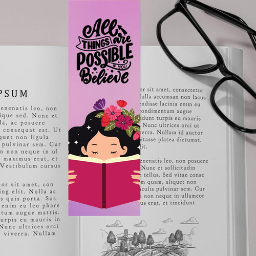All Things are Possible If You Believe Printed Bookmark