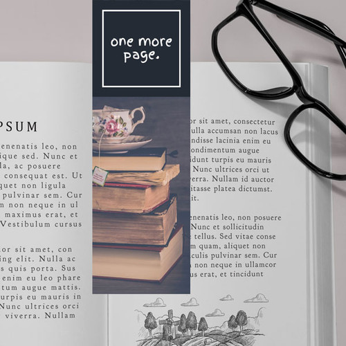 One More Page Printed Books Design Bookmark
