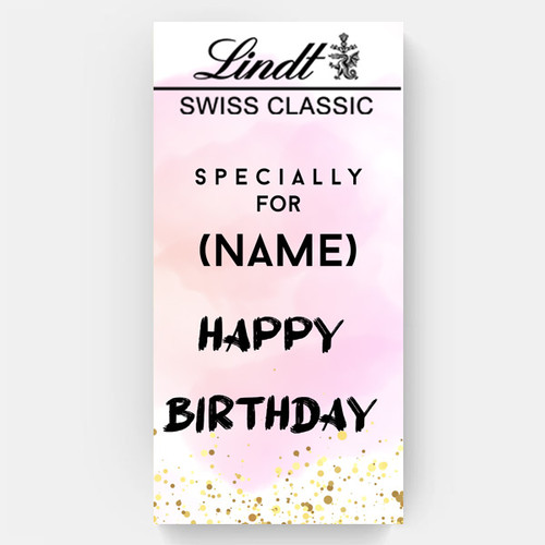 Happy Birthday Printed Chocolate Cover with Recipient Name Happy Birthday Printed Chocolate Cover with Recipient Name