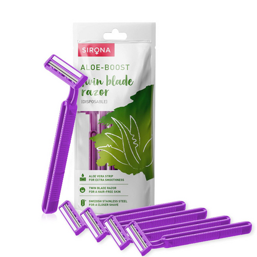 Sirona Disposable Shaving Razor for Women with Aloe Boost - Pack of 1
