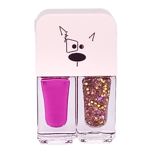 CR Cairuo Nail Polish with Glitter Combo- Purple Pink