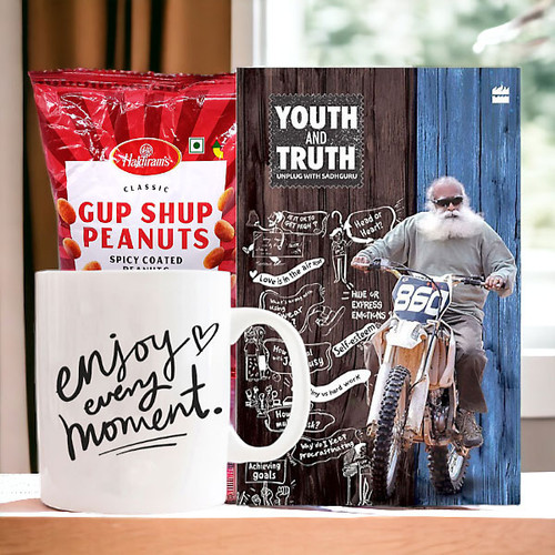 Hamper with 'Youth & Truth' Book with Mug & Snacks