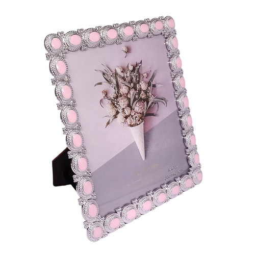 Decorative Pink Colour Sparkling Jewel Photo Frame