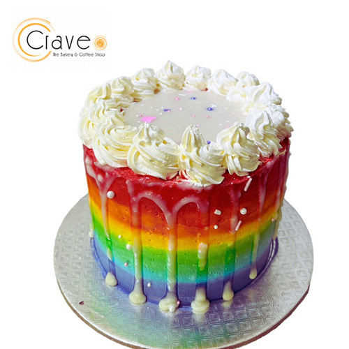 Colorful Striped Delicious Cake- 5 Flavors Colorful Striped Delicious Cake- 5 Flavors