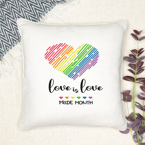'Love is Love' Printed Pride Month Cushion
