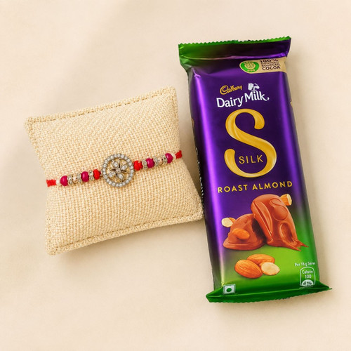 Rakhi With Dairy Milk Set