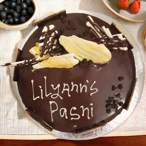 Rice Feeding Celebration Chocolate Cake