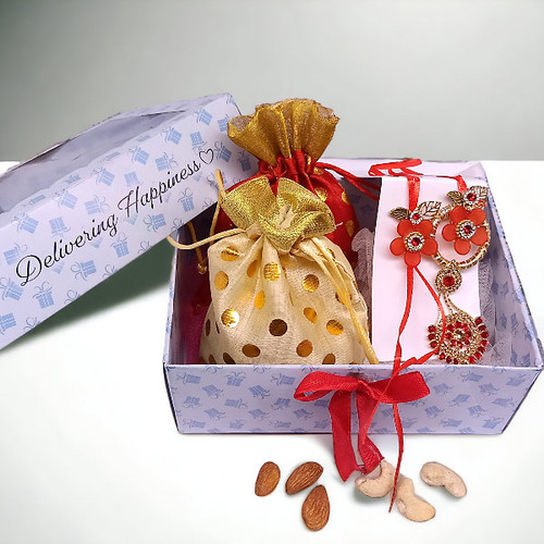 Dry Nuts & Rakhi Set Gift Box