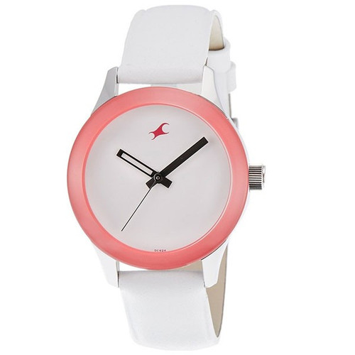 Fastrack Metal Case White Dial Analog Watch for Women (6078SL01)