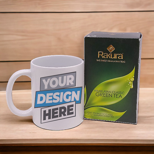 Rakura Green Tea With A Personalised Mug Combo