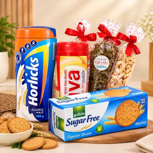 Viva, Horlicks, Dry nuts & Sugar Free Biscuits Combo Hamper