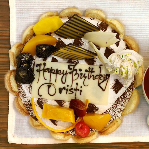 Tiramisu Cake from Radisson Hotel with Fruits & Chocolates Toppings