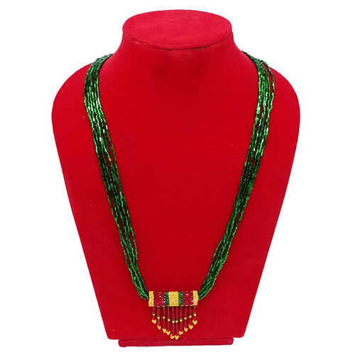 Tilhari Design- Trendy Green Mala Pote