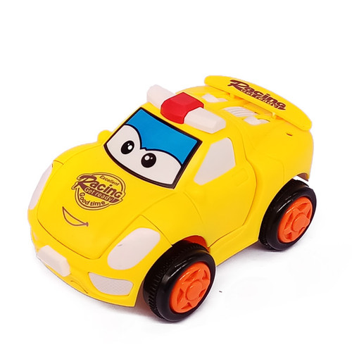 Yellow Color Transformer Cartoon Robot Toy Car