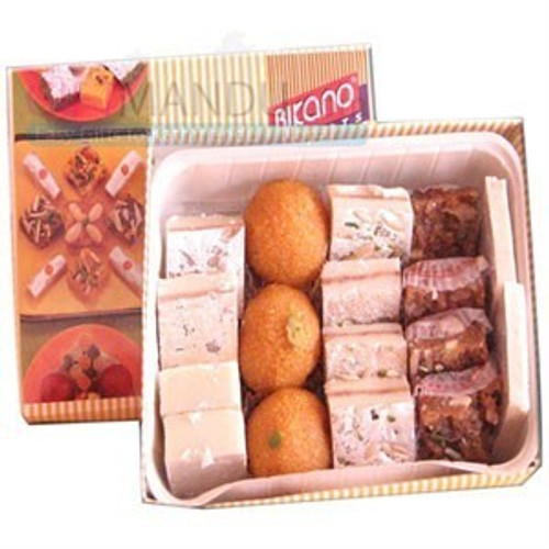 Assortment Sweets and Flower Bunch (Rasbari) - Send gifts to Nepal