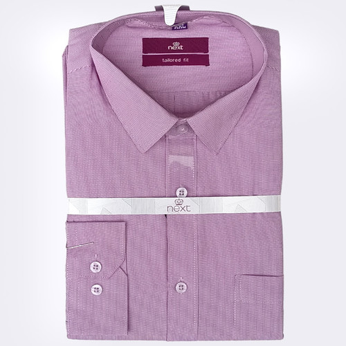 Next Tailored Fit Formal Shirt in Extra Large Size- Lavender Color