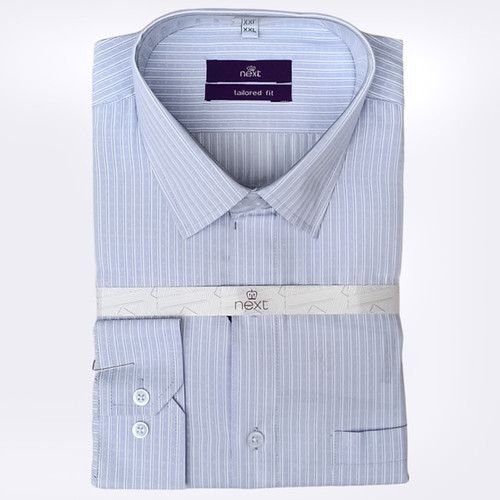 Sky Blue Check Shirt- Standard Size & Quality(XXL|44 cm)