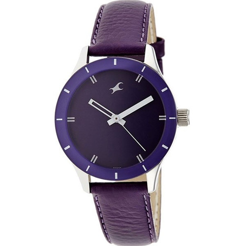 Fastrack Metal Case Purple Dial Analog Watch for Women (6078SL05)