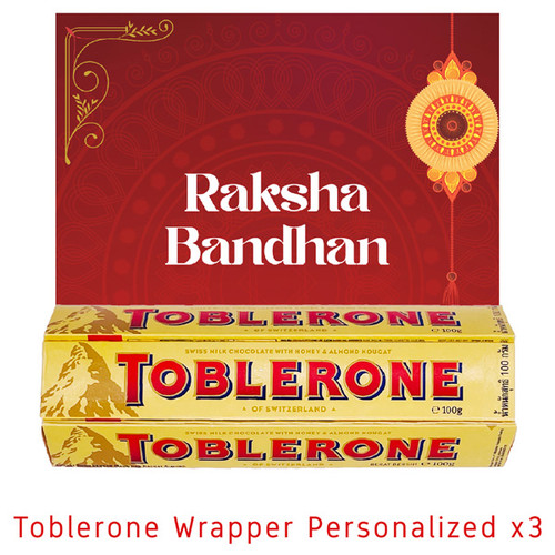 Message Print Wrapper for Toblerone 3 Pcs Combo