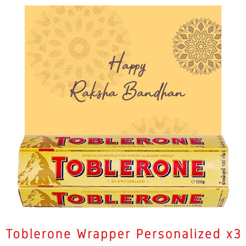 Toblerone Milk Swiss Combo with Personalized Chocolate Wrapper