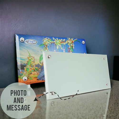 Crystal Glass Photo Frame with Personal Message