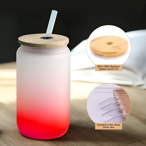 'Have a Magical Day' Printed Frosted Red Can Bottle