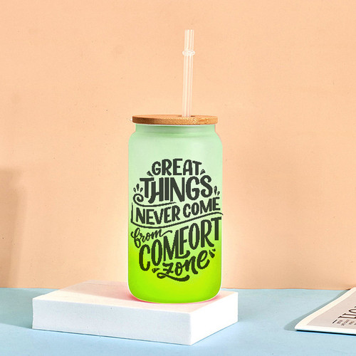 'Great Things Never Come from Comfort Zone' Printed Can Bottle