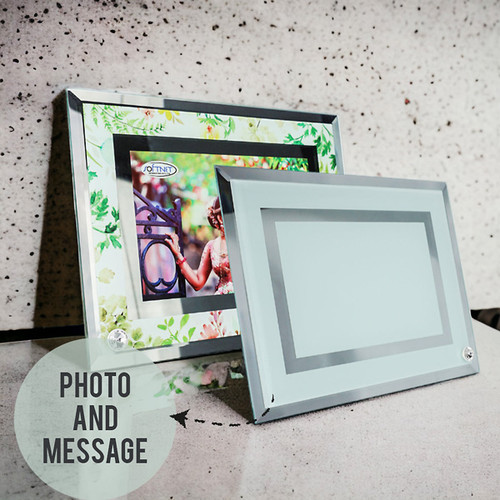 Crystal Glass Photo Frame with a Frame Holder