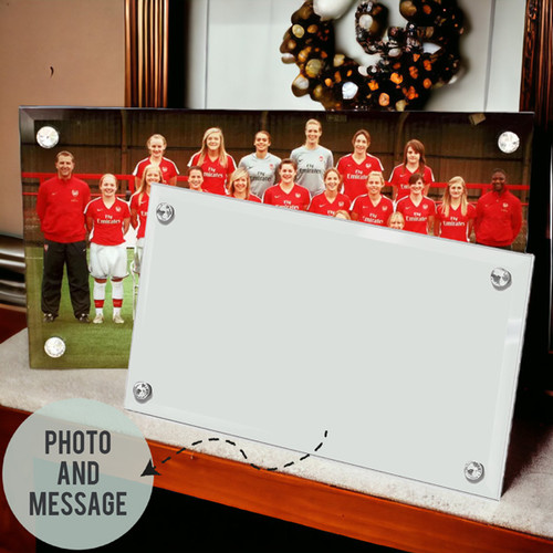Modern Designed Glass Photo Frame with Personalize Message