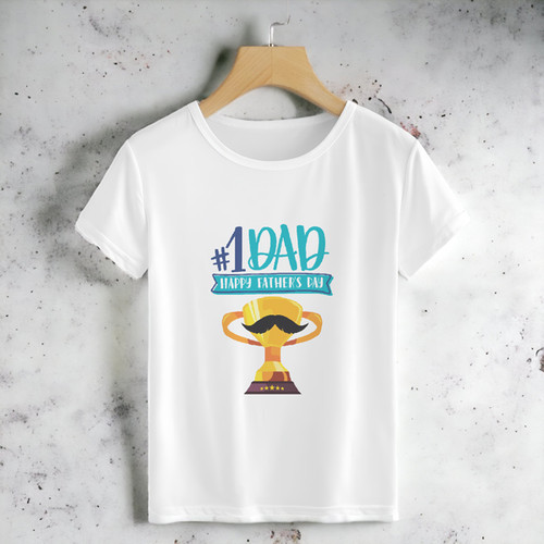No.1 Dad Father's Day Special Tshirt- L, XL, XXL