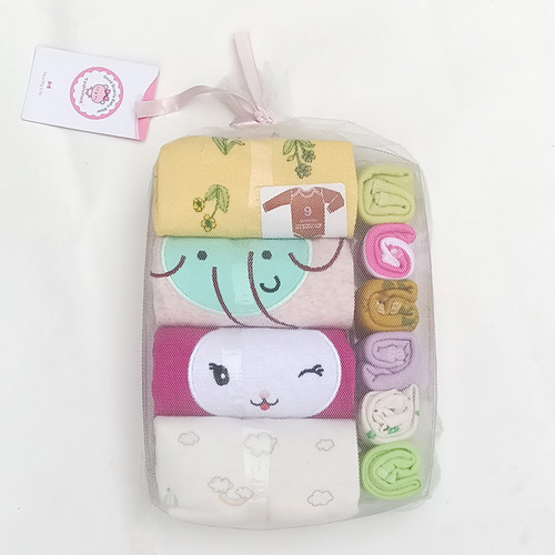 3 Piece Baby Body Suit Set with Socks & Towels