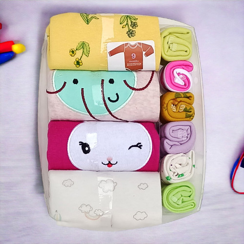 Small Size Baby Bibs & Rompers Set