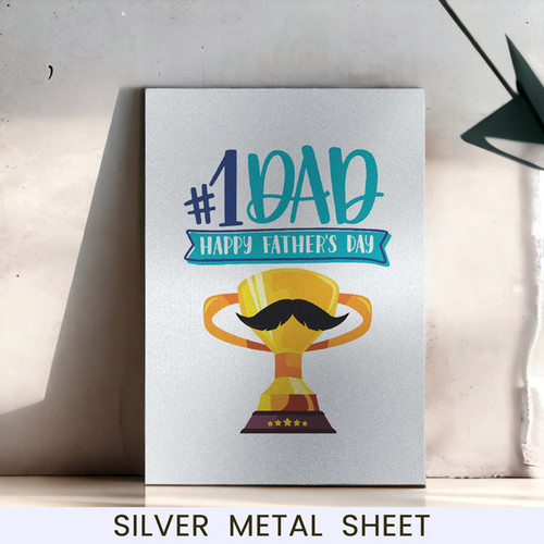 No 1 Dad Father's Day Printed Metal Sheet
