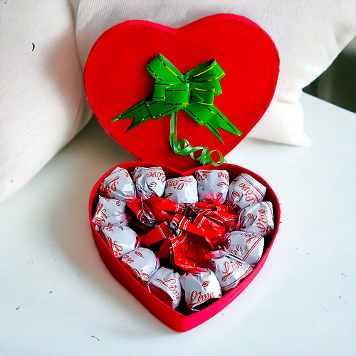 Love Candy Chocolates in Heart Box