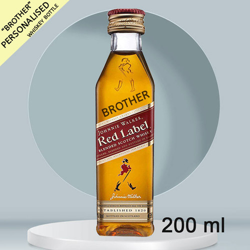 Personalized Johnnie Walker Red Label Whisky for Brother
