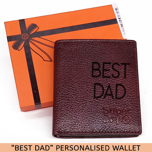 Best Dad Engraved on Super Dry Formal Wallet