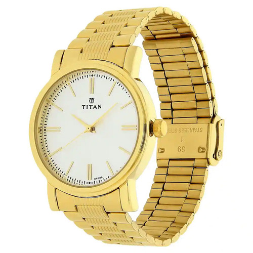 Titan Golden Watch for Men's - 99001YM02
