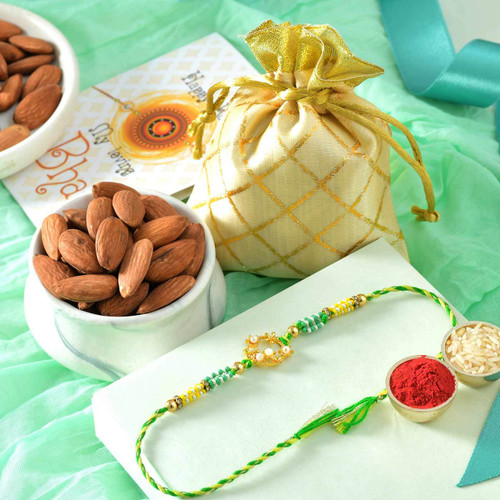 Glamorous Rakhi with Almond (Delivery in USA Only)
