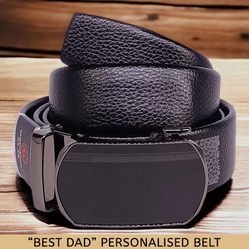 Branded Premium Quality Printed Black Belt For Dad
