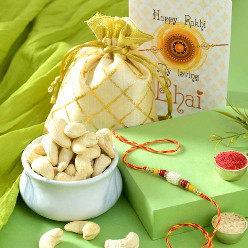 Cashew Rakhi Marvel (Delivery in USA Only)