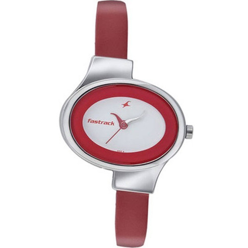 Fastrack Stainless Steel Case Off White Dial Analog Watch for Women (6015SL01)