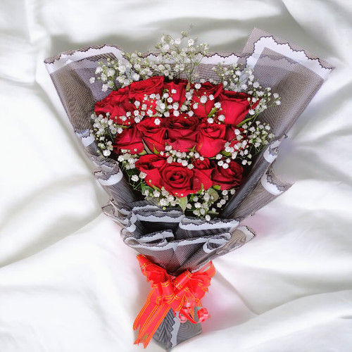 Beautiful Flowers Bunch 14 Roses