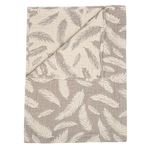 Crane Baby Jacquard Blanket Grey Feather