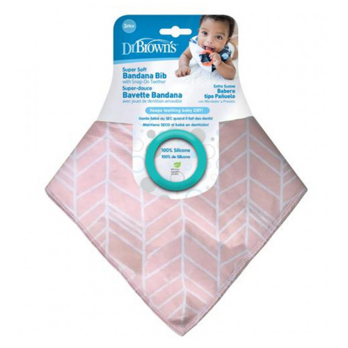 Herringbone Bandana Bib Teether, Single- Dr. Brown's
